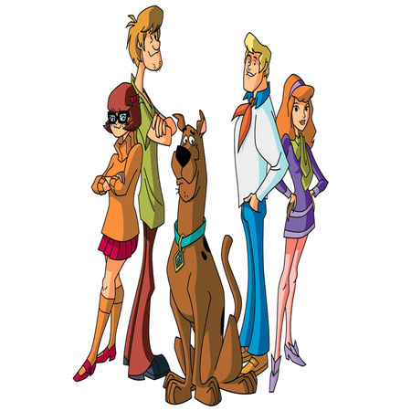Naklejka na ścianę SCOOBY DOO ekipa Scooby Doo z profilu 90 cm na 60 cm  