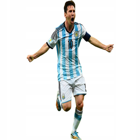 Naklejka na ścianę Messi w euforii 90 cm na 60 cm 