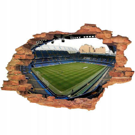 Naklejka na ścianę 3D Chelsea FC murawa 90 cm na 60 cm