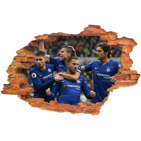Naklejka na ścianę 3D Chelsea FC radość po golu 90 cm na 60 cm
